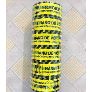 Combo 3 Cuộn Băng keo Hàng dễ vỡ rộng 4,8cm, 150yard, lõi mỏng - siêu dính, siêu dai