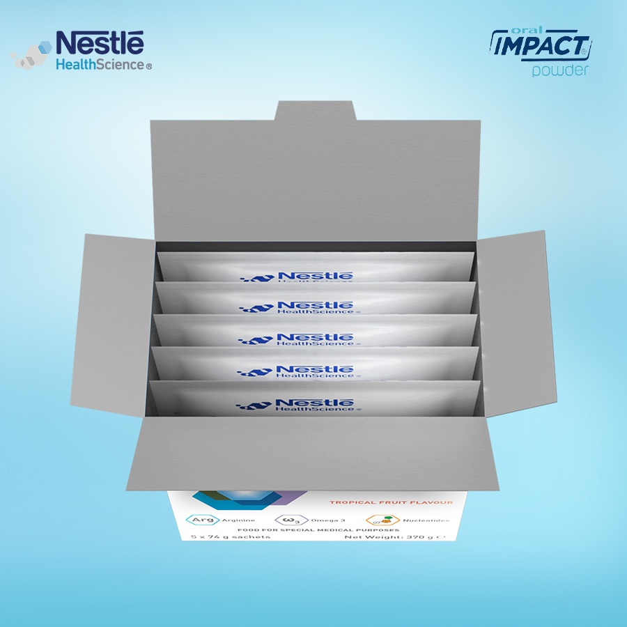 Sữa Dinh Dưỡng Y Học NESTLÉ ORAL IMPACT Đức Cho Người Ung Thư,Phẫu Thuật 5 Gói x 74G