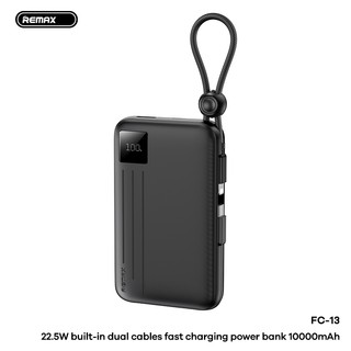 Sạc Dự Phòng Remax FC-13 10000mAh, TypeC PD 22.5W, Màn hình LCD, Kèm 2 cáp TypeC & LaiNing