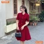 Đầm thiết kế BEMINE cổ đức đính cúc dáng chữ A tùng váy đuôi cá xếp ly phù hợp đi làm, đi tiệc-MT10084