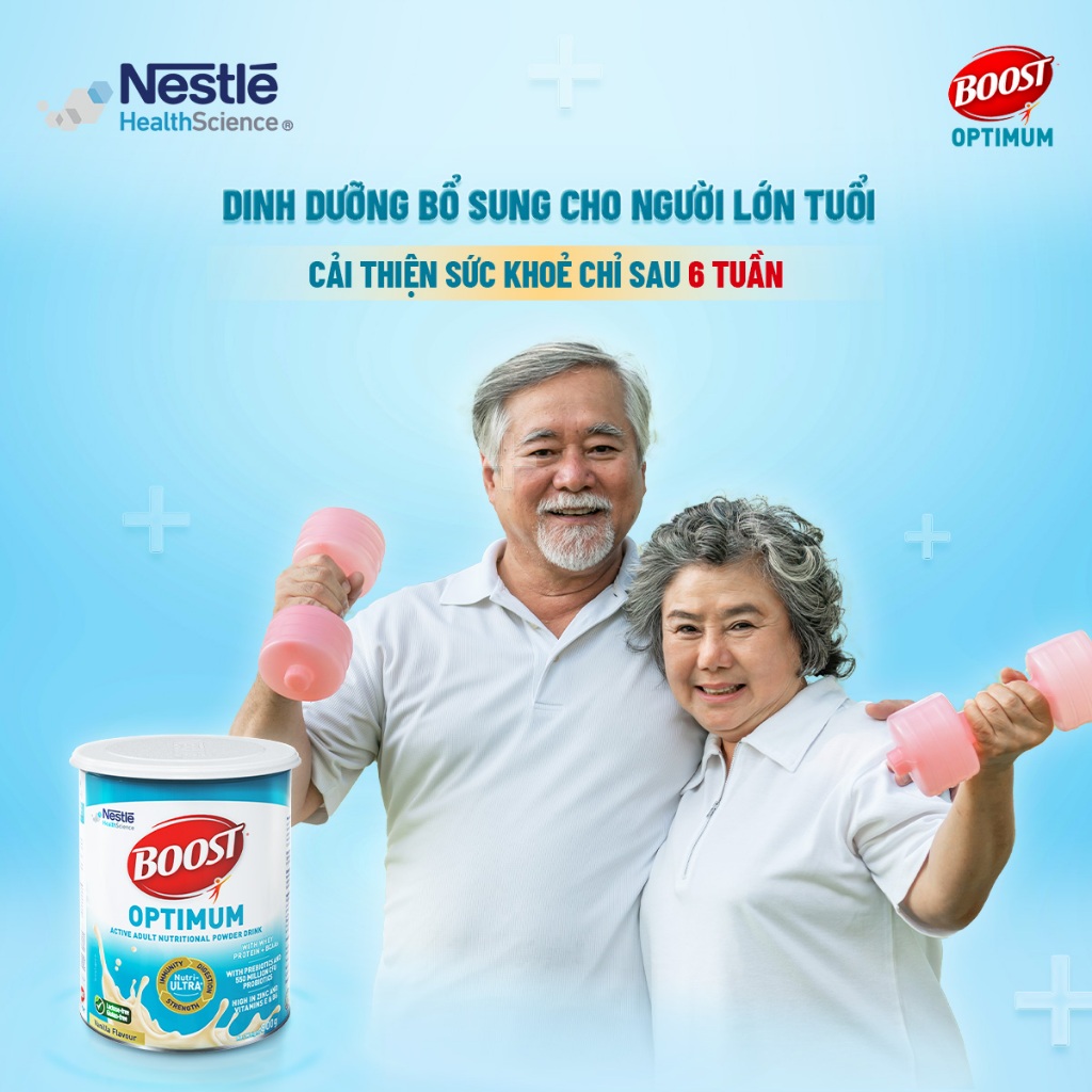 Sữa Bột NESTLÉ BOOST OPTIMUM Singapore Bổ Sung Dinh Dưỡng Cho Người Lớn Tuổi