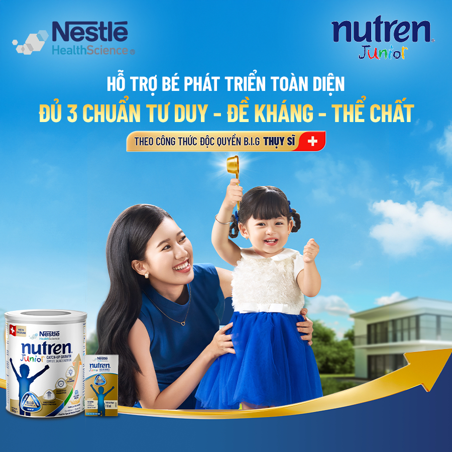 Bộ 2 Sữa Bột NESTLÉ NUTREN JUNIOR Thụy Sĩ Với Công Thức BIG Hỗ Trợ Tăng Trưởng Cho Bé 400G