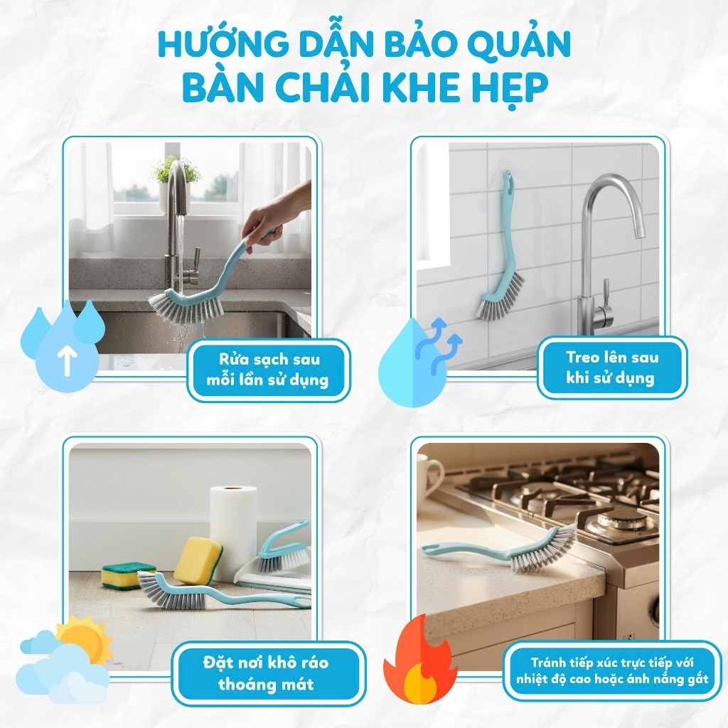 Bàn Chải Khe Hẹp MyJae Lông Chổi Siêu Mảnh