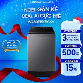 Máy Giặt Samsung 15kg WA80F15S5CSV AI- Giặt Thông Minh AI Wash