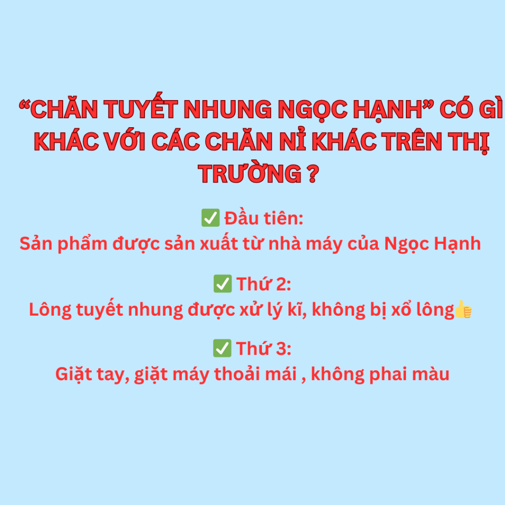 Chăn  Tuyết Nhung Dùng 4 Mùa Mềm Mịn Thoáng Khí Kích Thước 1m6 x 2m - Ngọc Hạnh Bedding