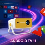 Máy chiếu mini Yamazaki T8PRO Smart hệ điều hành Android TV11, HD 4K, 380 Ansi hình ảnh sắc nét chiếu phim phòng ngủ — ảnh 5