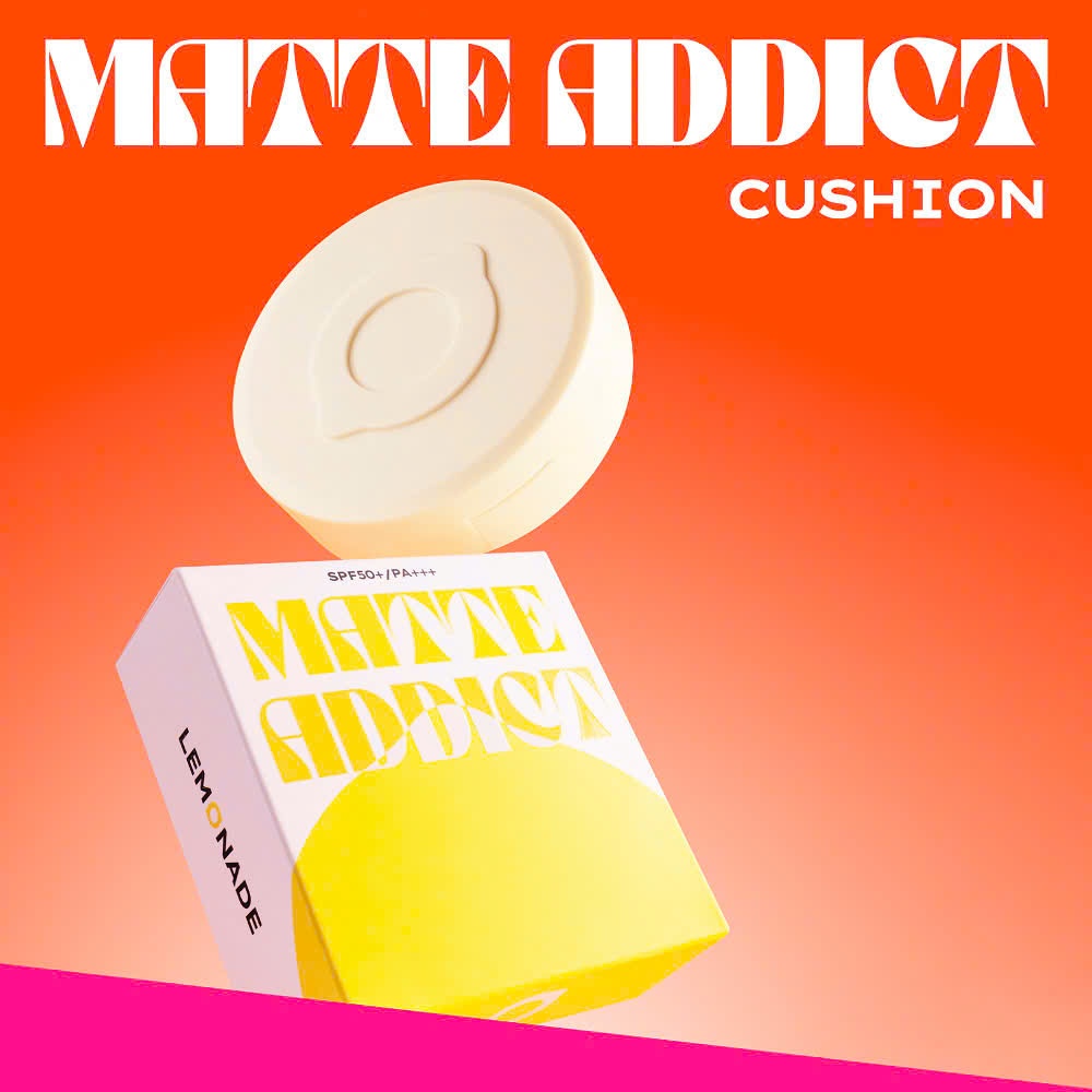 Cushion LEMONADE MATTE ADDICT Kiềm Dầu Lâu Trôi Cho Lớp Nền Mỏng Nhẹ Tự Nhiên | NHÍM HOUSE