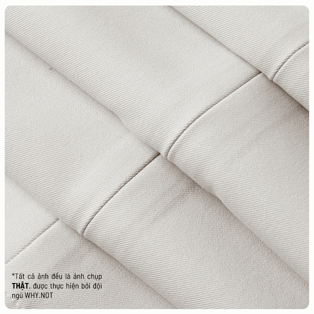 Quần Tây Nam Màu Be Ống Đứng Cạp Chun Cạnh Sườn WHY NOT - Quần Âu Nam Cạp Cao WHY.NOT Màu Beige