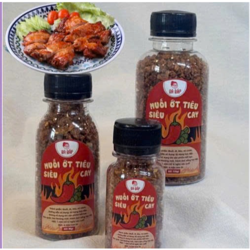 MUỐI ỚT TIÊU SIÊU CAY GIA VỊ CHẤM HẢI SẢN &BBQ - Bà Bắp