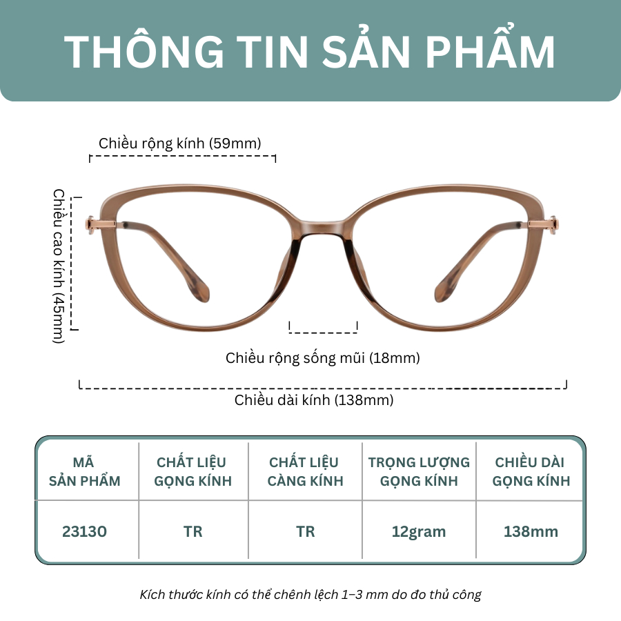Kính mắt thời trang INNI form mắt mèo hottrend, kính chống ánh sáng xanh, lắp tròng cận 23130