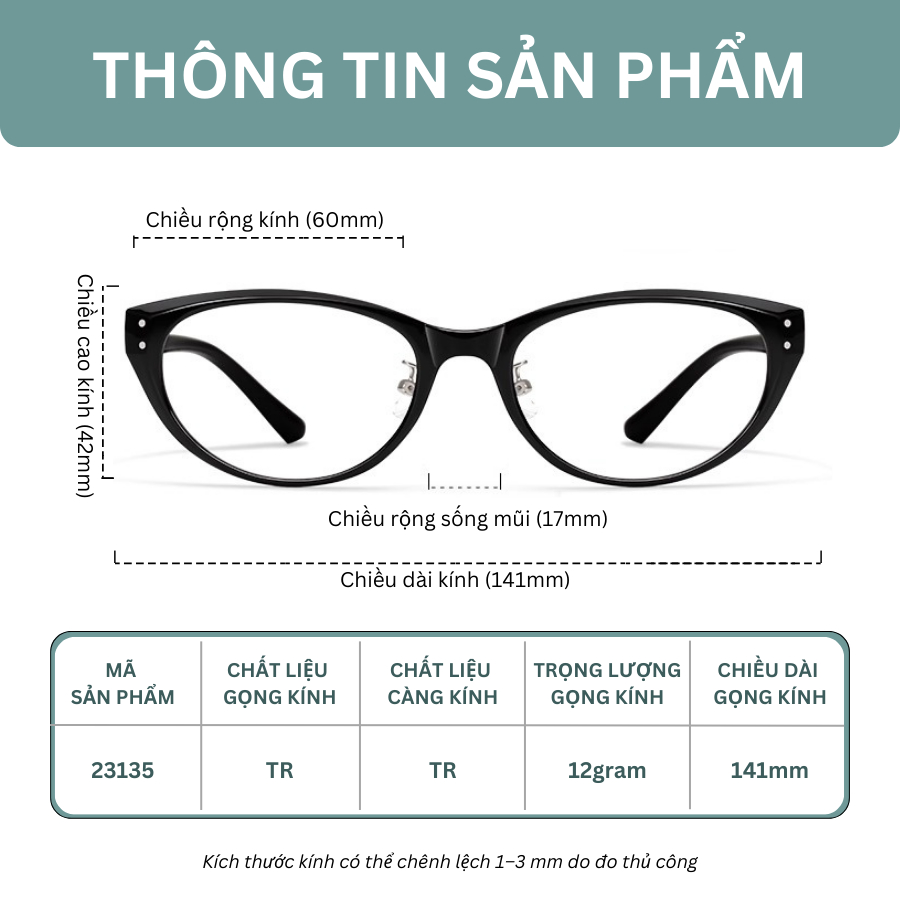Kính Mắt Thời Trang INNI Chống Ánh Sáng Xanh, Kính Mắt Mèo Phong Cách Retro, Màu Lạnh Tôn Da - 23135