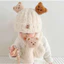 Set khăn mũ gấu cho bé 3 màu