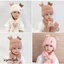 Set khăn mũ gấu cho bé 3 màu