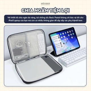 Túi chống sốc cho iPad & Laptop Basic Pastel - Chia ngăn thông minh, bảo vệ tối đa by MèoBer