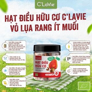 Hạt điều hữu cơ C'LaVie Organic (Roasted) Cashew 200g