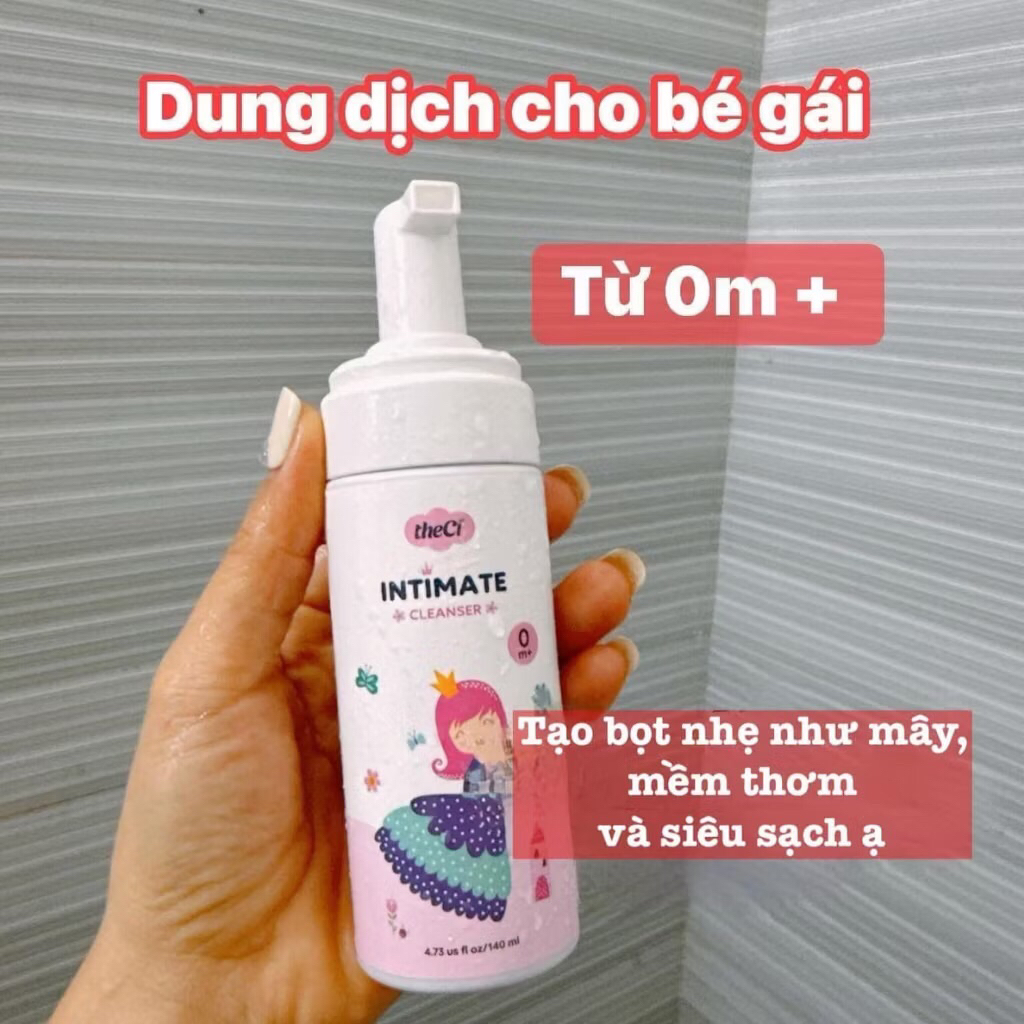Dung Dịch Vệ Sinh Cho Bé Theci Intimate Dạng Tạo Bọt An Toàn Cho Bé Từ Sơ Sinh 140ML