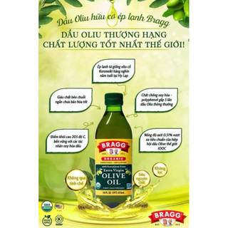 Dầu Oliu Nguyên Chất Ép Lạnh 473ml Bragg Giàu Chất Chống Oxy Hóa, Hỗ Trợ Tim Mạch – Natural Market