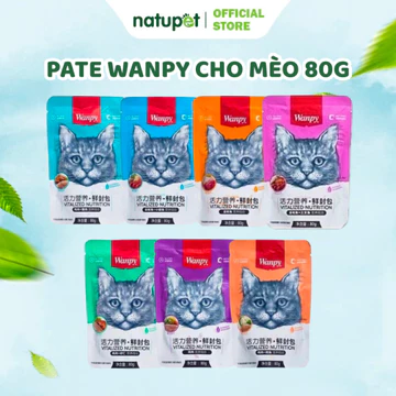 Pate Wanpy Natupet Cho Mèo gói 80g - Pate cho mèo bổ sung dinh dưỡng và Protein cho mèo mọi lứa tuổi