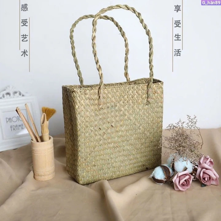 Women's Vintage Woven Straw Bag – for the Beach – 2