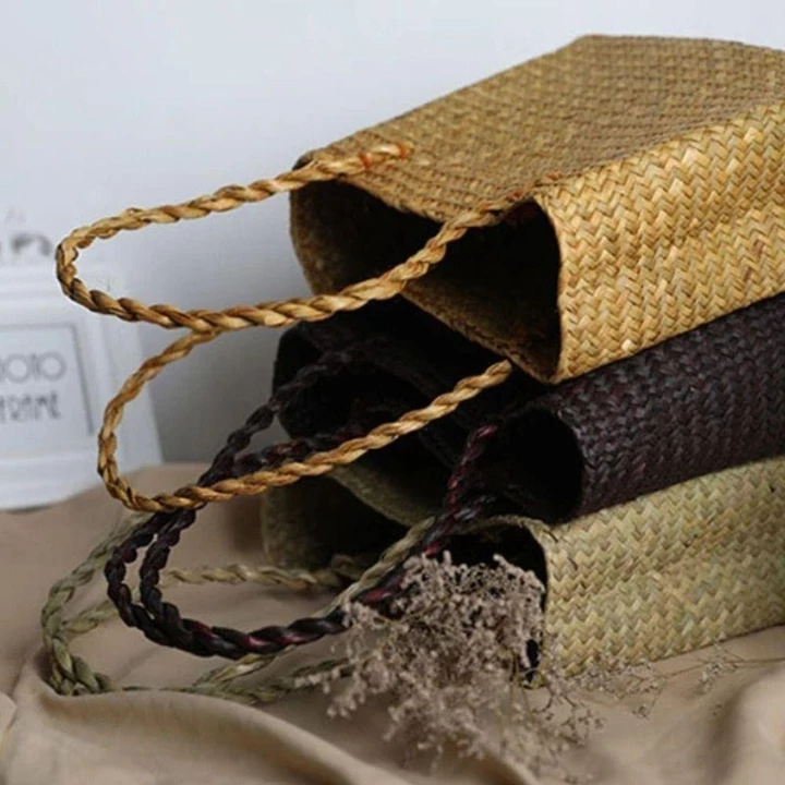 Women's Vintage Woven Straw Bag – for the Beach – 5