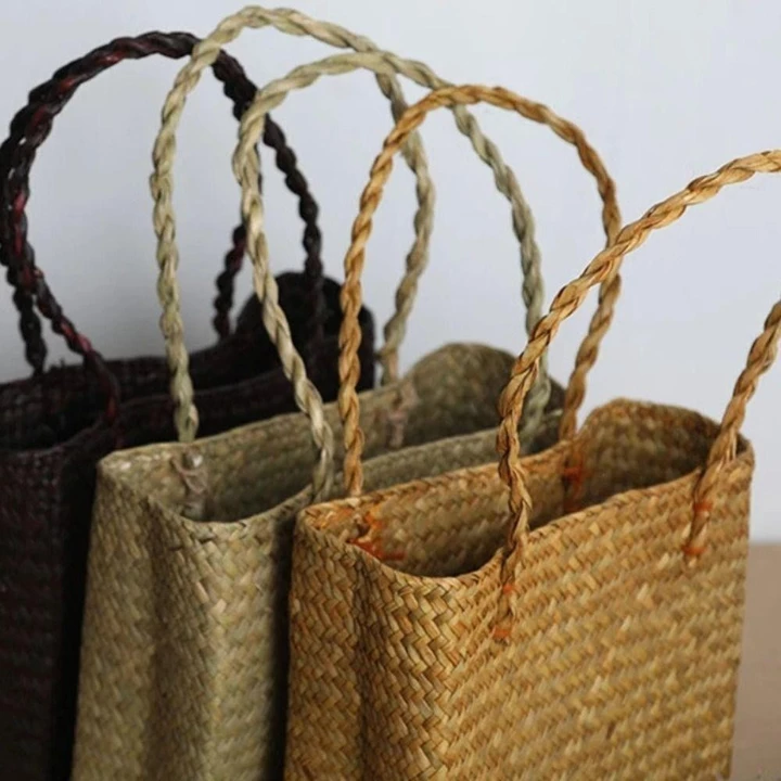 Women's Vintage Woven Straw Bag – for the Beach – 7