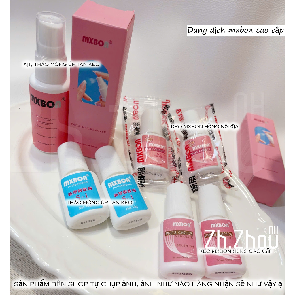 xịt tan keo tháo móng úp mxbon,xịt  tháo móng up mxbon [phụ kiện nail chính hãng], keo mxbon cao cấp