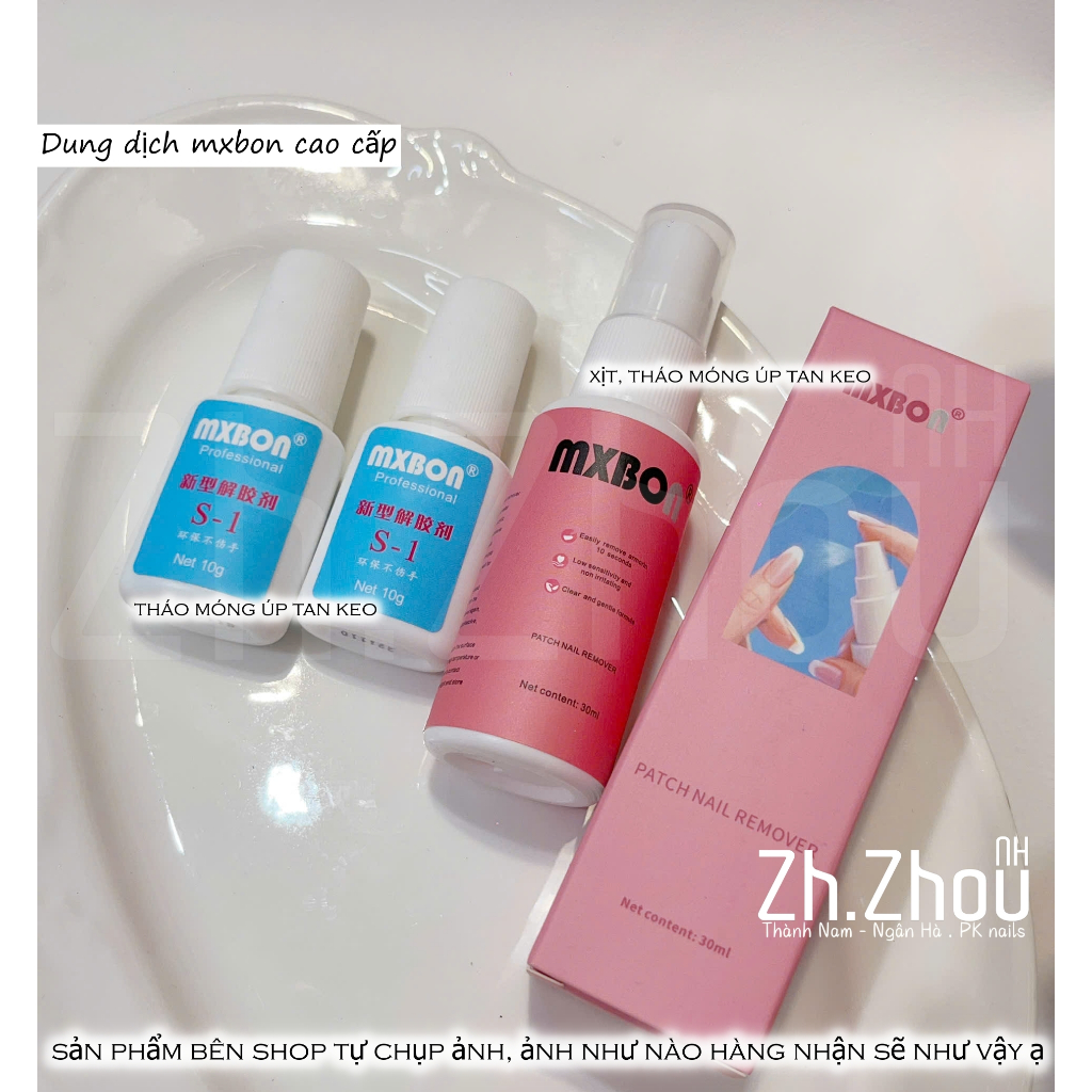 xịt tan keo tháo móng úp mxbon,xịt  tháo móng up mxbon [phụ kiện nail chính hãng], keo mxbon cao cấp
