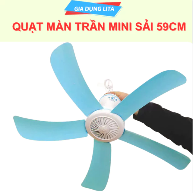 Quạt trần quạt đuổi ruồi muỗi côn trùng quạt cho bé, Quạt trần mini treo màn phòng ngủ