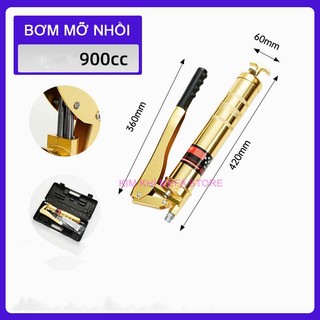 Bơm mỡ bò cầm tay 900cc 2 xilanh siêu khoẻ - Dụng cụ bơm mỡ nhồi 2 ty