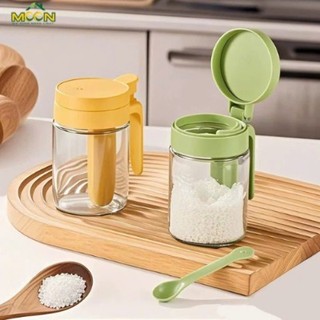Lọ Đựng Gia Vị Thuỷ Tinh Có Ngăn Thìa Riêng, Hũ Đựng Gia Vị Nhà Bếp Chống Ẩm
