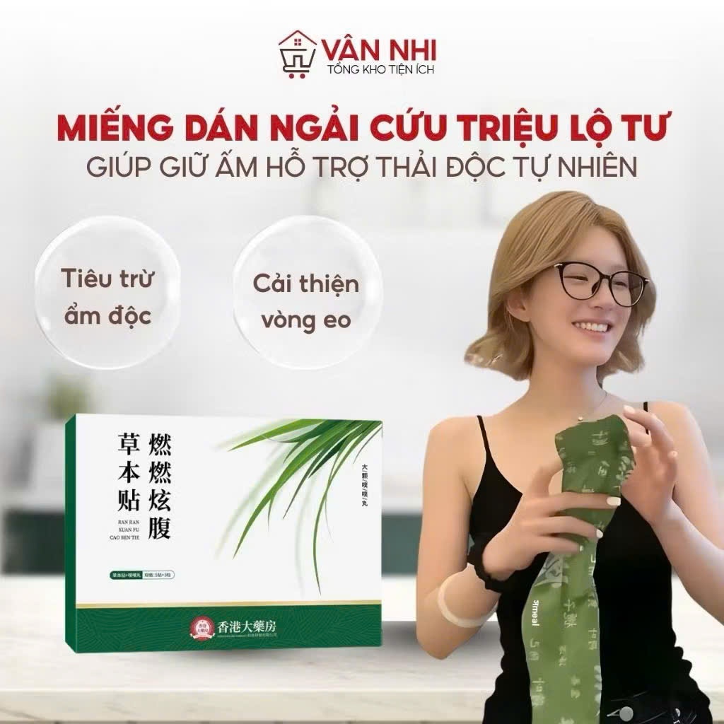 Miếng Dán Ngải Cứu Triệu Lộ Tư Thảo Mộc Giảm Vùng Bụng Giúp Giữ Ấm Hỗ Trợ Thải Độc Tự Nhiên Chăm Sóc Sức Khỏe.