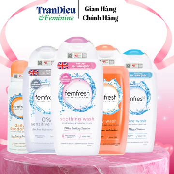 Dung Dịch Vệ Sinh Phụ Nữ Số 1 Anh Quốc Femfresh Trangia Dung dịch vệ sinh làm sạch dưỡng ẩm dịu nhẹ cho vùng kín