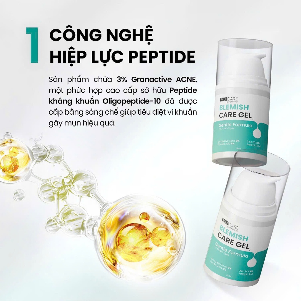 [ĐẠI LÝ CHÍNH HÃNG] Gel Chấm Mụn MD Care Blemish Care Gel 15ml