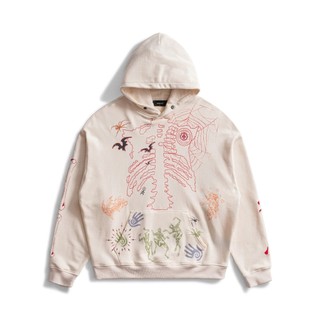 Áo hoodie SKELETON CURSE chính hãng Mikenco Kem Thêu In | TẶNG TÚI GIẤY |