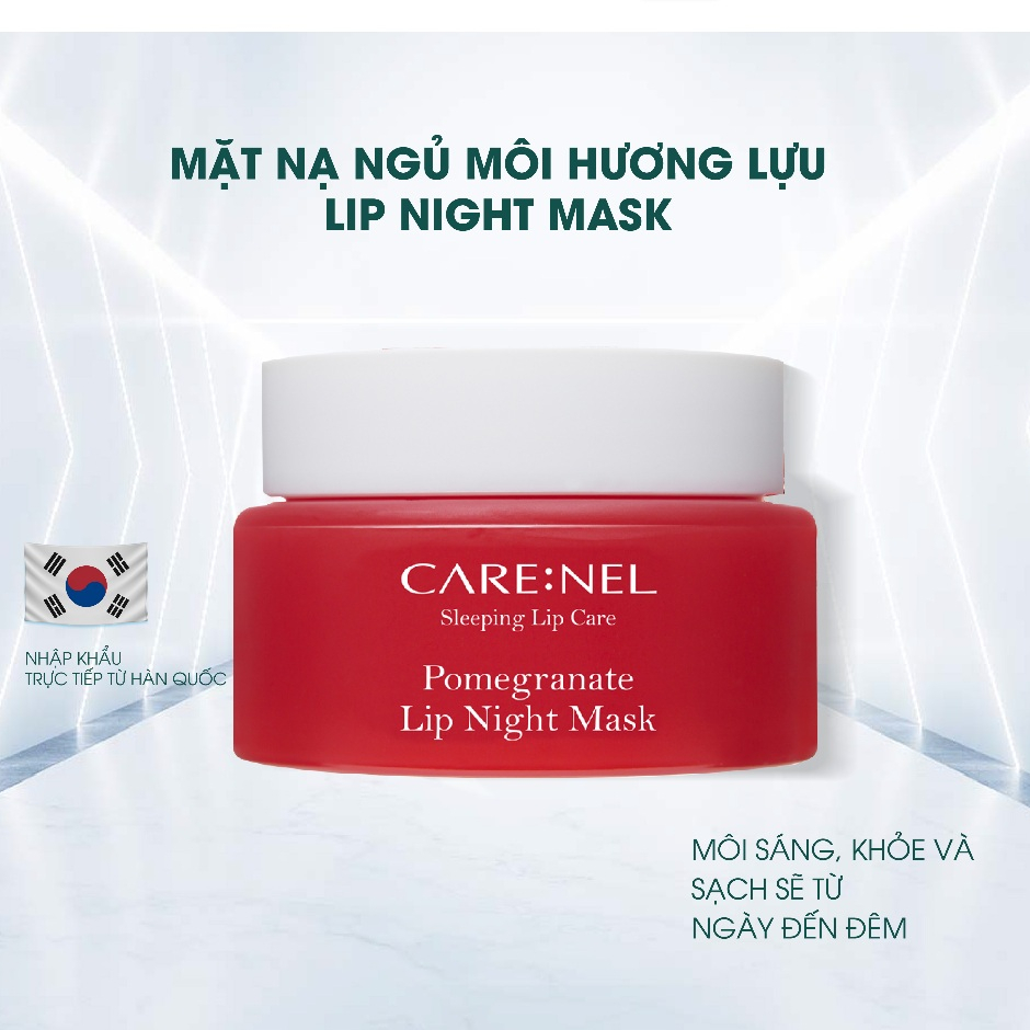 Mặt nạ ngủ môi tẩy tế bào chết môi dưỡng môi lựu đỏ CARE:NEL POMEGRANATE LIP NIGHT MASK 23g