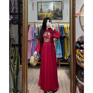 🧧 SET ÁO DÀI THÊU NGỰA + QUẦN LỤA ĐEN SP023161 🎋𝐇𝐨𝐚̉ 𝐓𝐨̂́𝐜 🎋 𝐦𝐞𝐨𝐢𝐧𝐝𝐚𝐡𝐨𝐮𝐬𝐞