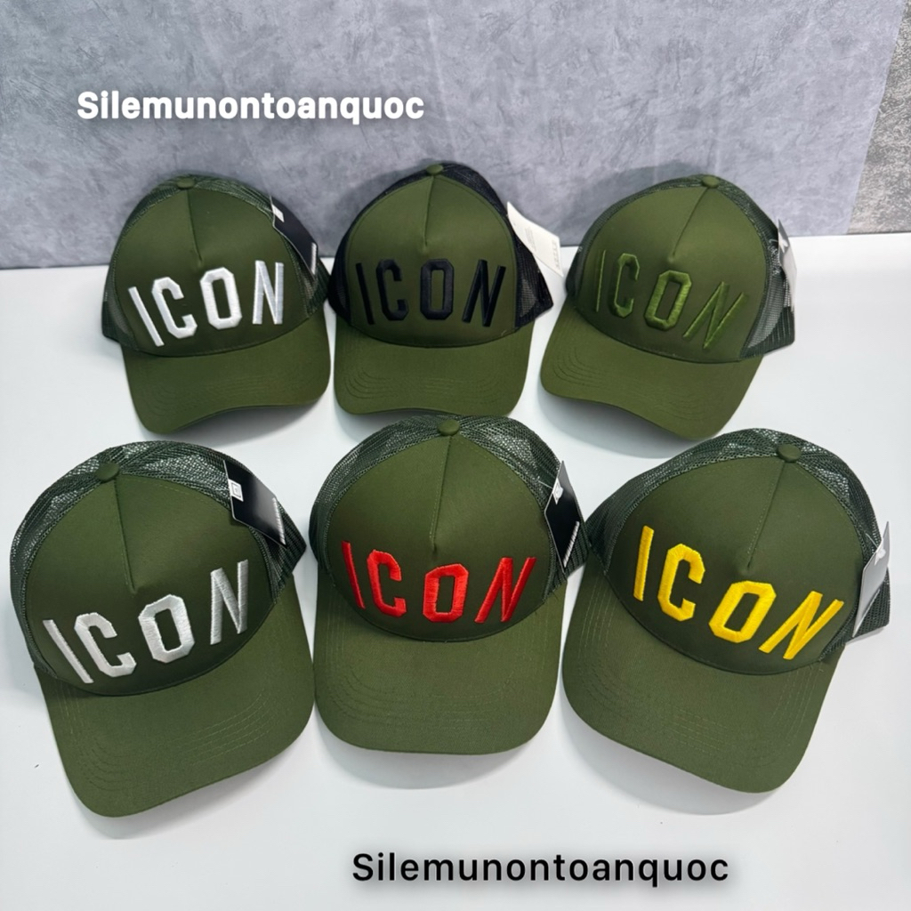 Mũ kết icon thời trang boy phố - Nón lưỡi trai phối lưới thêu nhiều màu dsq2 thời trang nam nữ