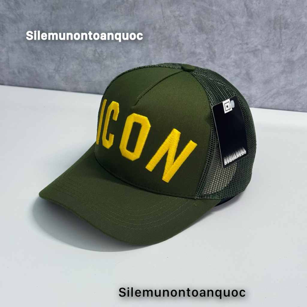 Mũ kết icon thời trang boy phố - Nón lưỡi trai phối lưới thêu nhiều màu dsq2 thời trang nam nữ
