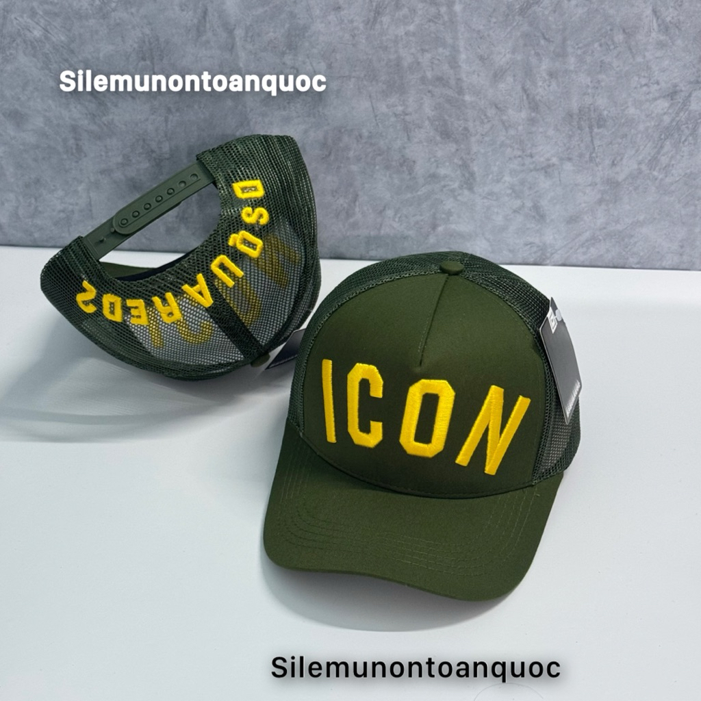Mũ kết icon thời trang boy phố - Nón lưỡi trai phối lưới thêu nhiều màu dsq2 thời trang nam nữ
