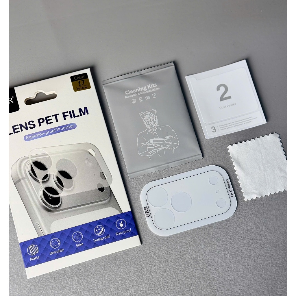 Miếng dán PET nhám mờ che chắn bảo vệ cụm camera chống trầy xước dành cho Iphone 17Pro / Max