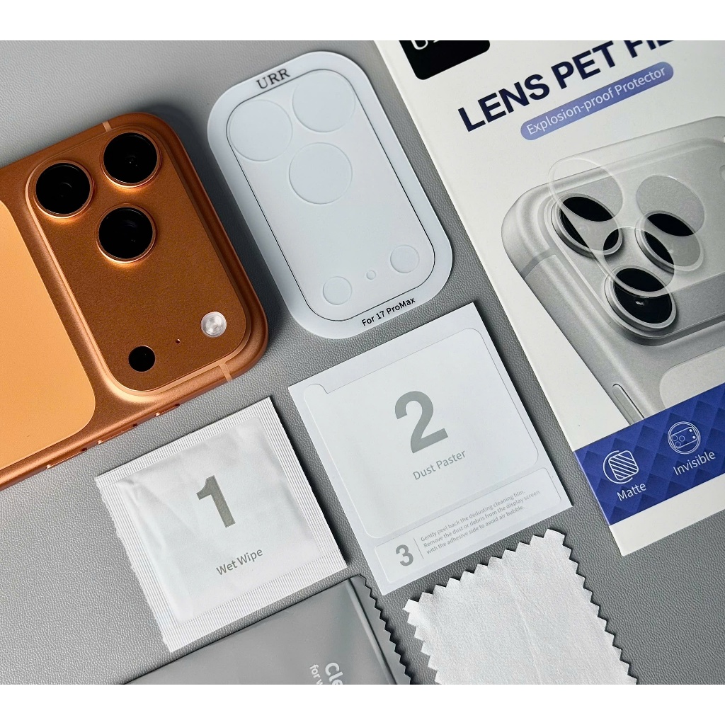 Miếng dán PET nhám mờ che chắn bảo vệ cụm camera chống trầy xước dành cho Iphone 17Pro / Max