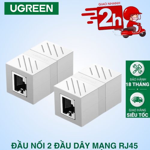 Cục Nối Mạng RJ45 Ugreen Đầu Nối 2 Đầu Dây Mạng Tốc Độ 1Gb Chất Liệu ...