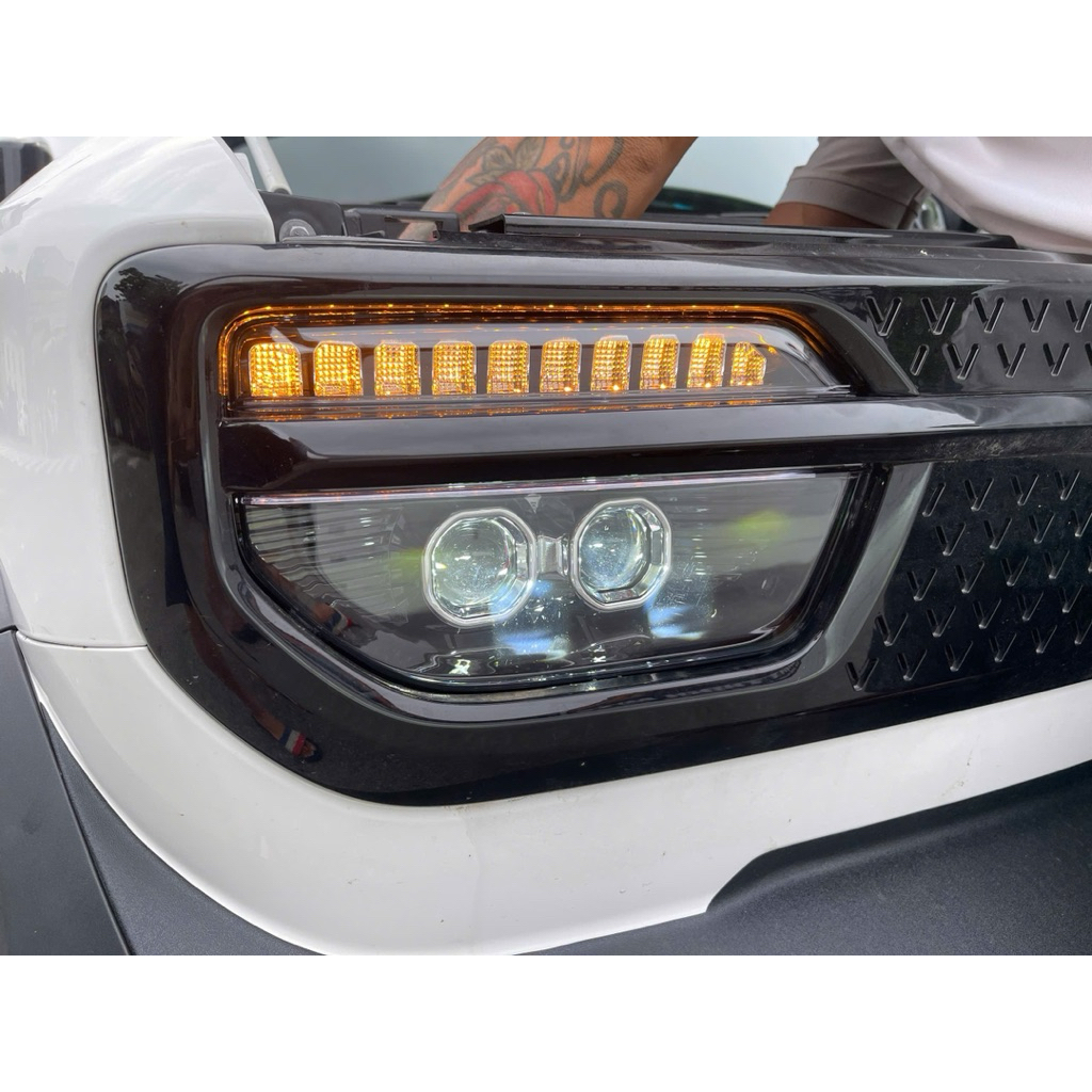 ĐÈN PHA VF3 HÀNG CAO CẤP , 2 BI LED + LẮP ZIN THEO XE