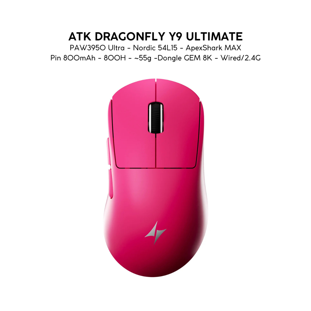 Chuột Gaming Không Dây ATK Y9 PAW3950 Ultra, Nordic 54L15