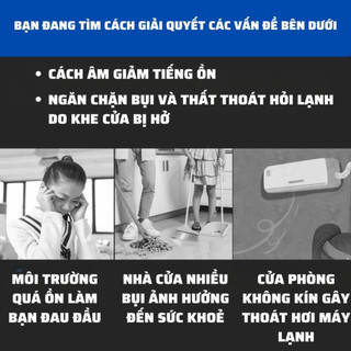 Combo 3 Thanh dán khe cửa, ron chặn khe cửa chất liệu PVC siêu bền