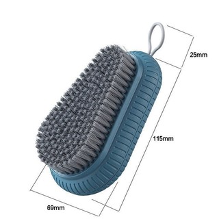 Combo 3 Bàn chải giặt quần áo, chà sàn đa năng, kiểu dáng hạt đậu, sợi lông siêu mềm mại, tiện dụng