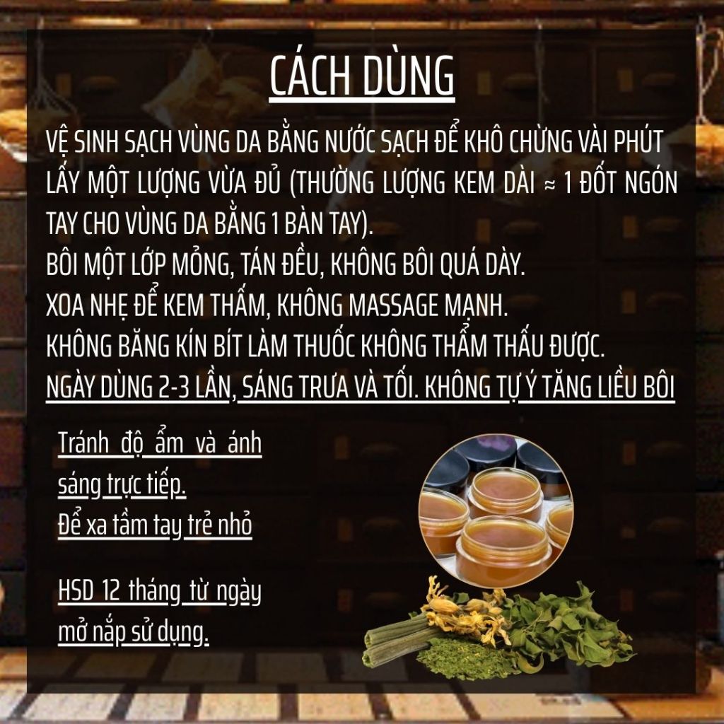 Cao bôi da liễu - viêm da cơ địa, nấm ngứa, chàm, á sừng, tổ đỉa, sủi mào gà, lậu giang mai, hắc lào, zona.. - Hũ 15g