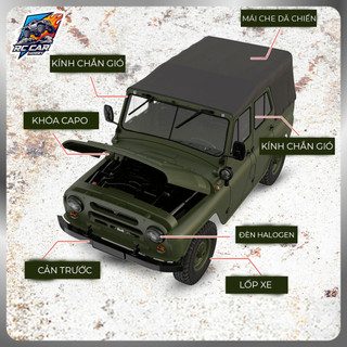 WPL C94 UAZ-469 Tỉ Lệ 1:12 - Xe Điều Khiển Từ Xa RC Mô Hình Liên Xô Off-road Địa Hình Mô Phỏng