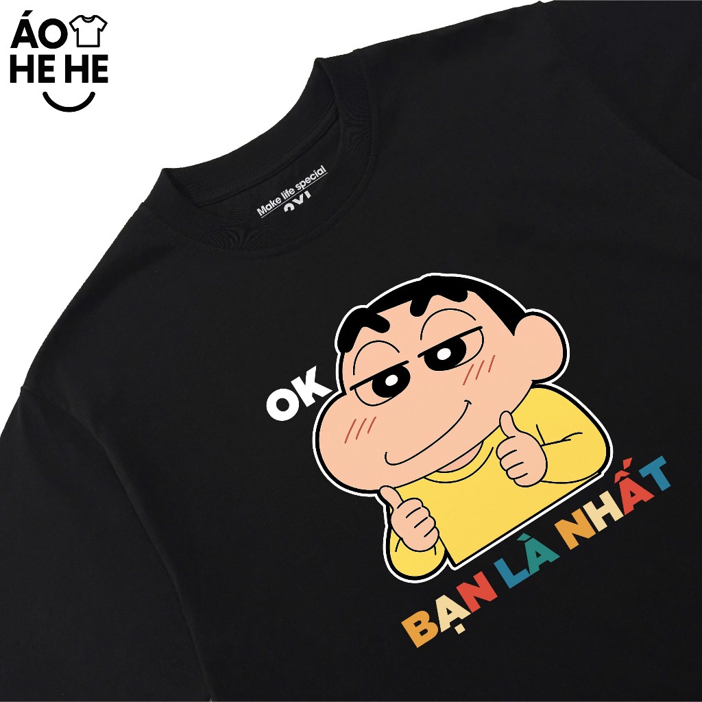 Áo Thun In Chữ Hài Hước Ok Bạn Là Nhất Câu Nói Text Văn Phòng Công Sở Form Rộng Cotton 230gsm