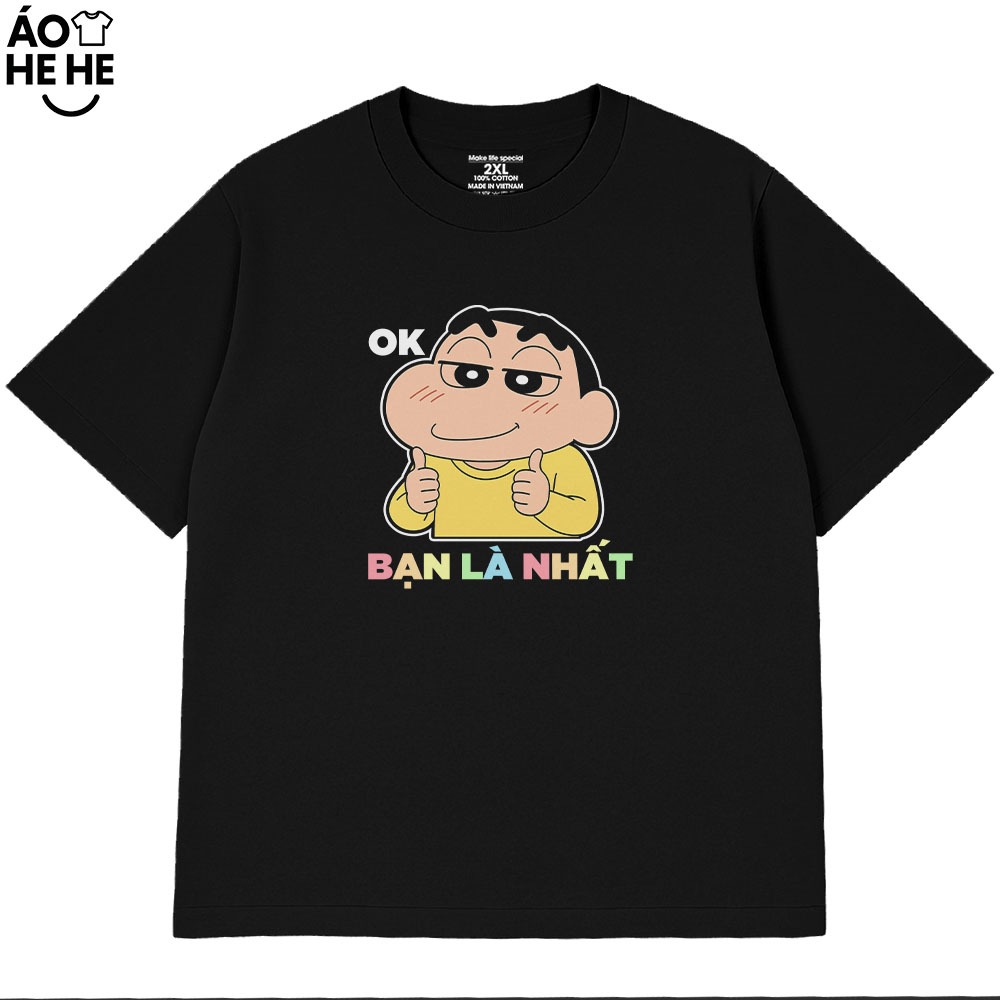 Áo Thun In Chữ Hài Hước Ok Bạn Là Nhất Câu Nói Text Văn Phòng Công Sở Form Rộng Cotton 230gsm